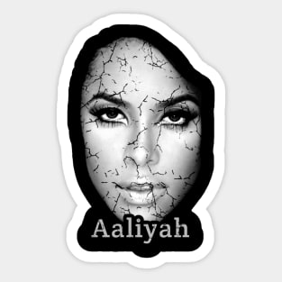 Retro Aaliyah Head Sticker